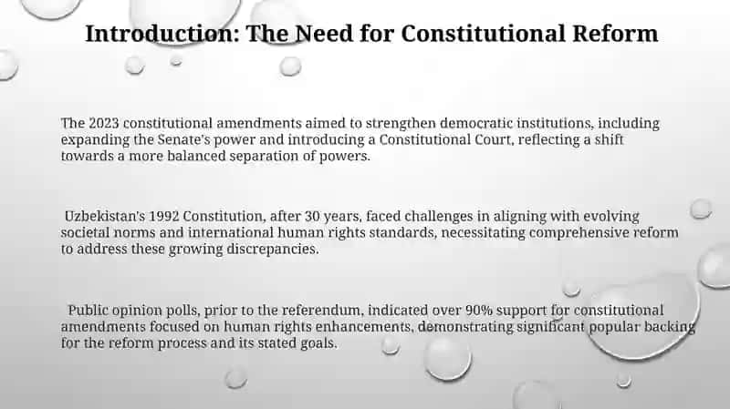 The amendment of Uzbek constitution 3