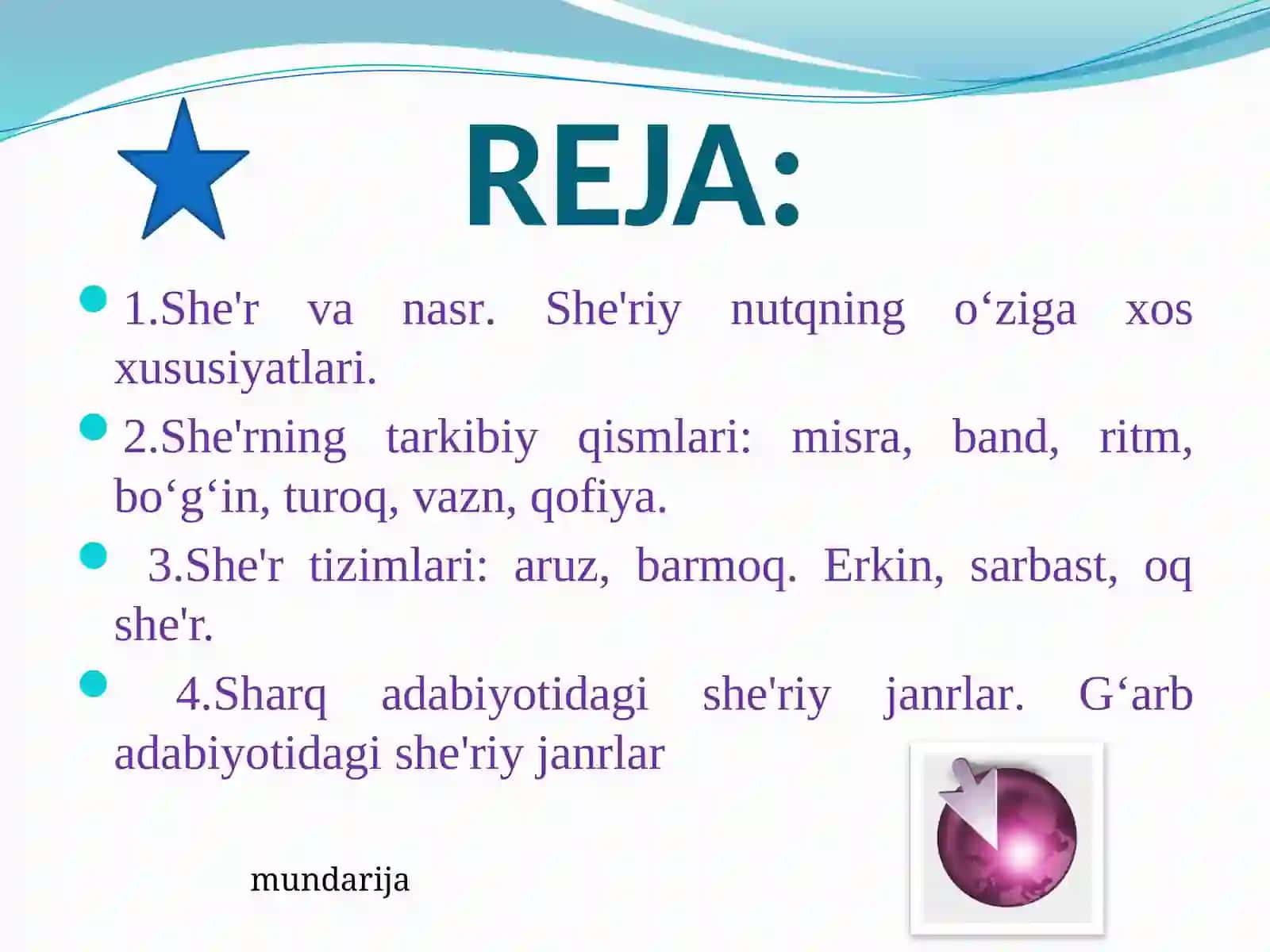 She`r tuzilishi va she`riy tizimlar 3