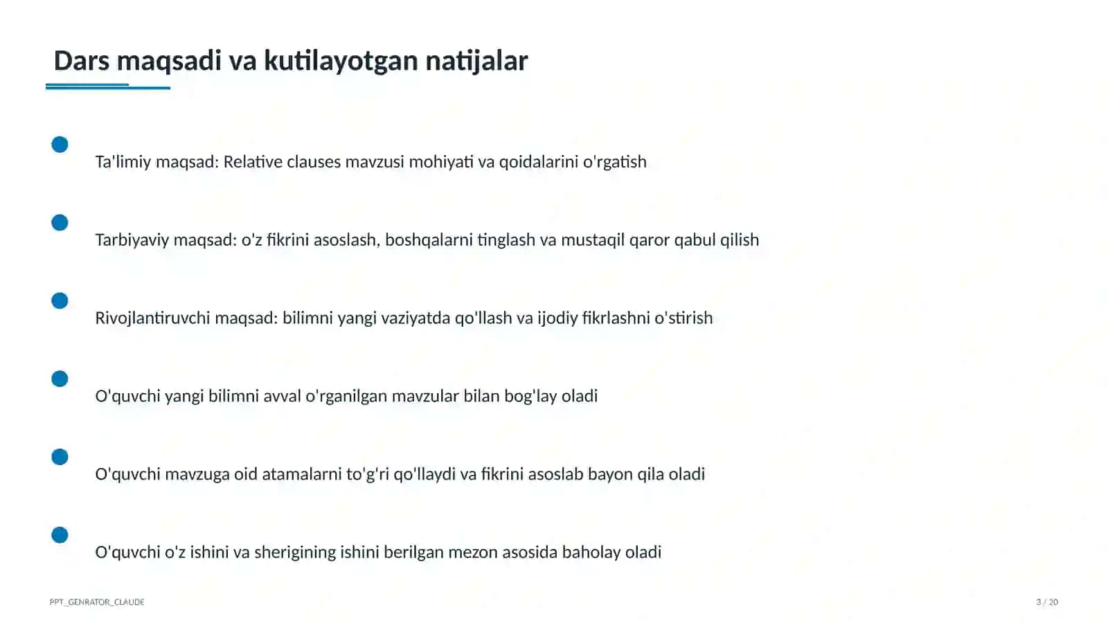 Relative clauses (10-sinf) 3