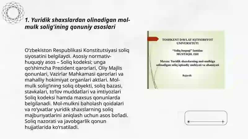 Yuridik shaxslardan olinadigan mol mulk soliĝi 3