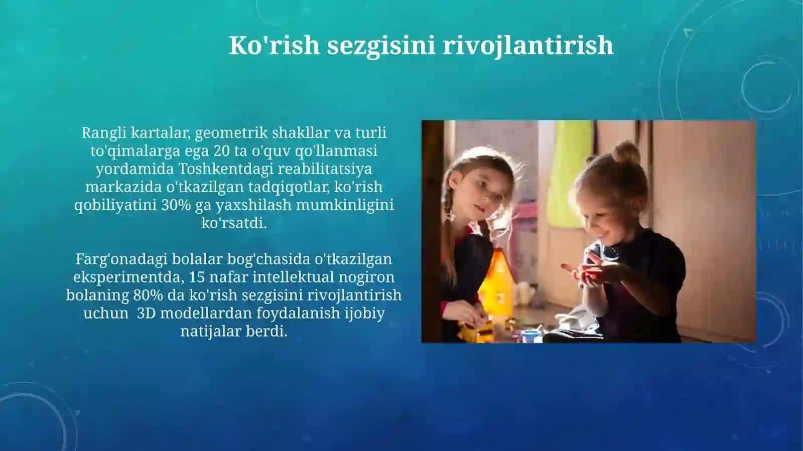 Aqli zaif bolalarni sensor tarbiya asosida psixik faoliayatini korreksion rivojlantirishyo‘llari 3