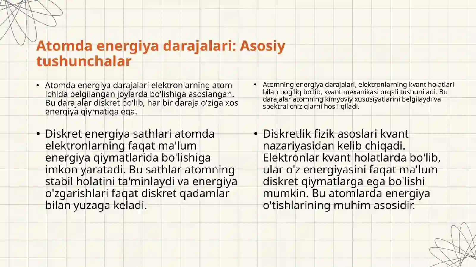 Atomda energetik sathlarning diskretligi Frank Gers tajribasi 3