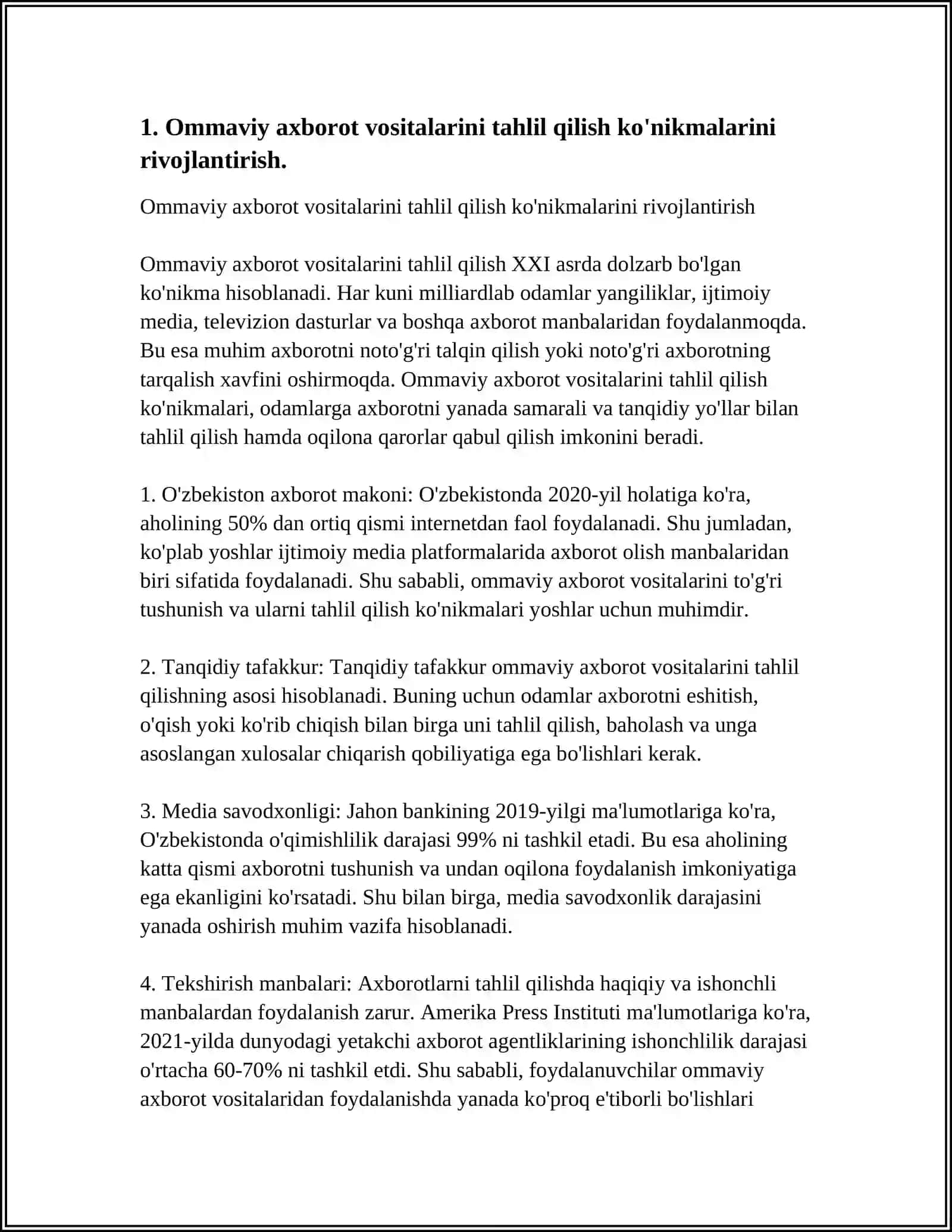 MEDIA SAVODXONLIKNI RIVOJLANTIRISH YÖLLARI 3