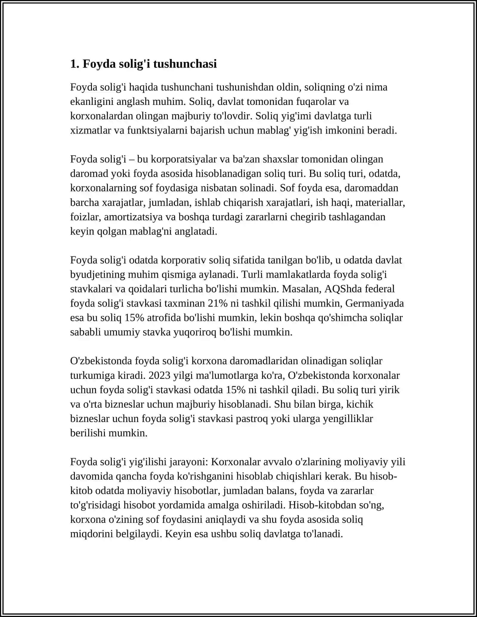 YURIDIK SHAXSLARDAN OLINADIGAN FOYDA SOLIG'I BOYICHA HISOB-KITOB 3