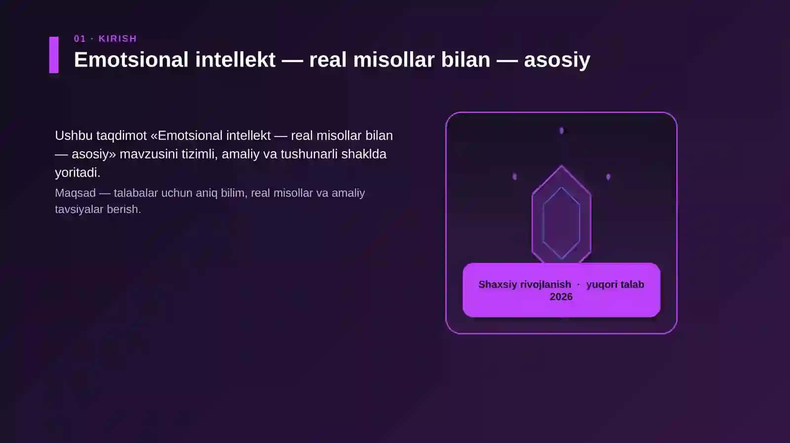 Emotsional intellekt — real misollar bilan — asosiy 3