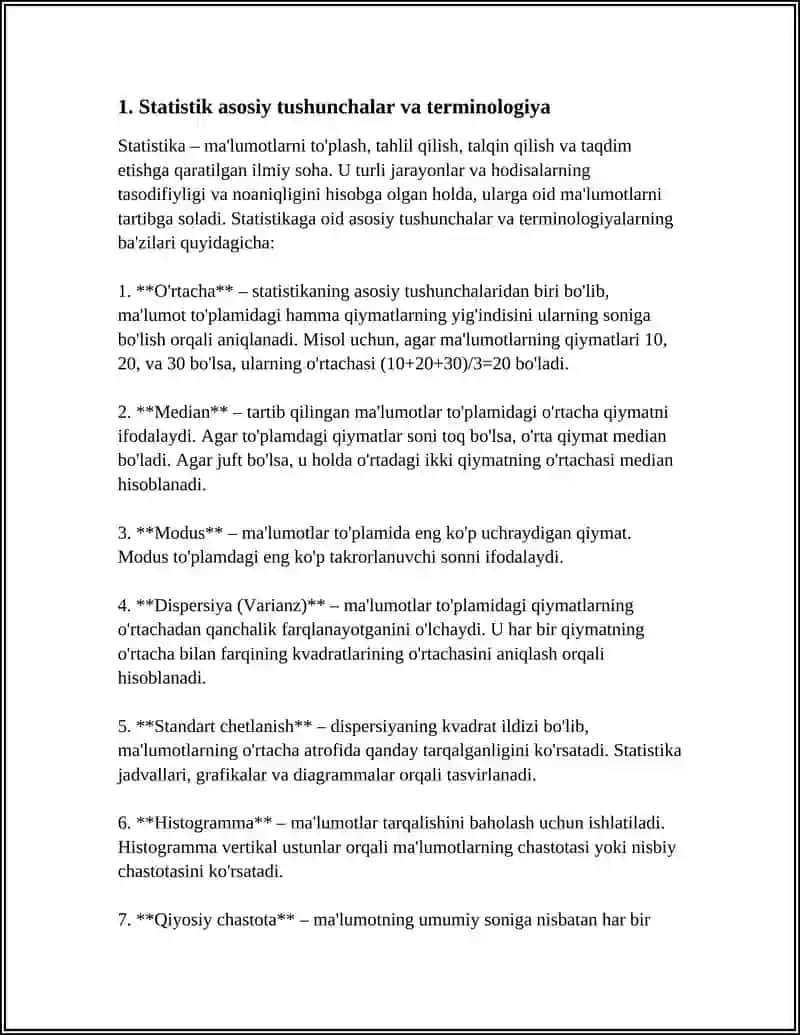 AMALIY MASHG'ULOT STATISTIKA BUYICHA UMUMIY MALIMOT 3