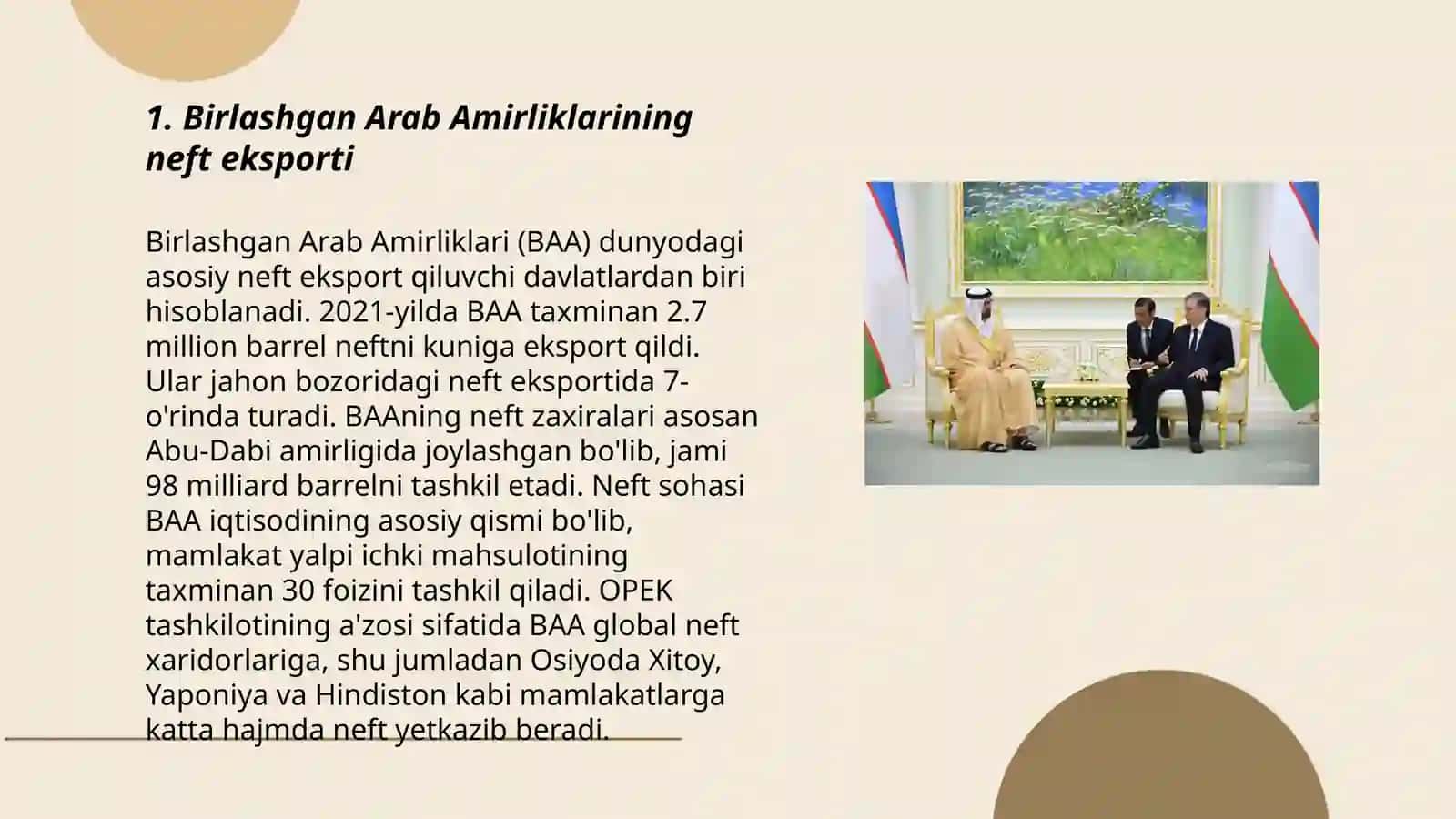 Birlashgan Arab Amirliklari eksport va importi 3
