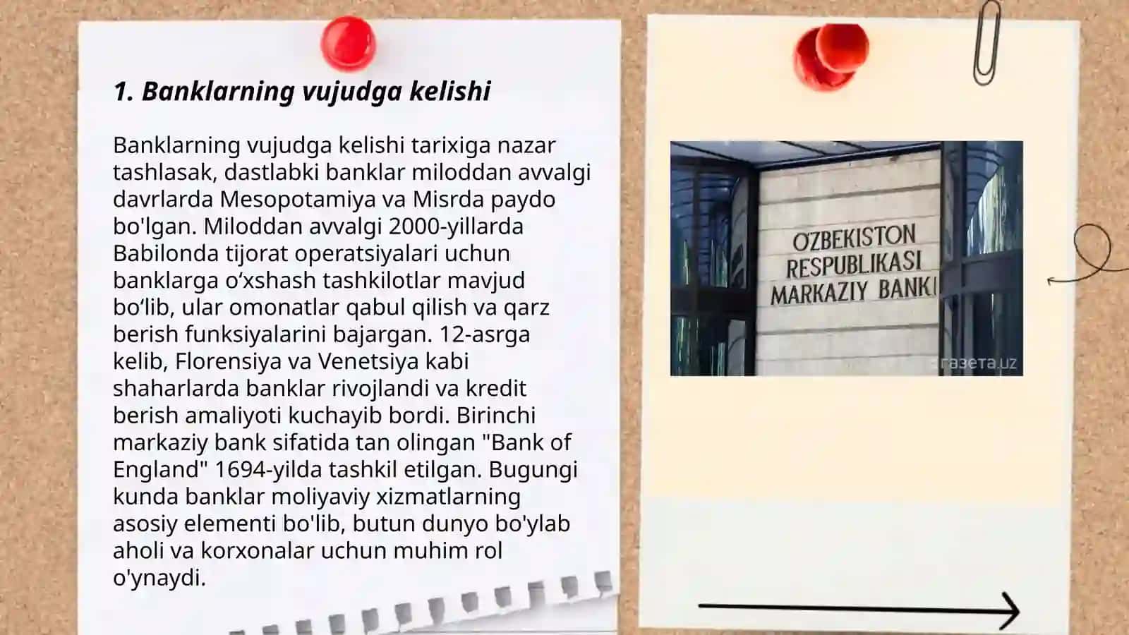 Banklarning kelib chiqishi va Bank tizimi 3