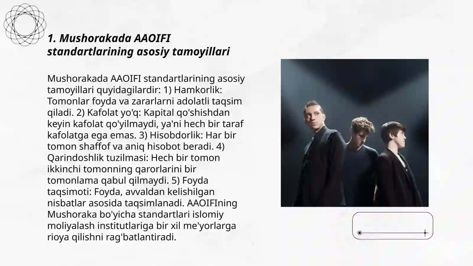 Mushorakada AAOIFI standardlari. Islomiy Moliya sanoatida qoʻllash 3