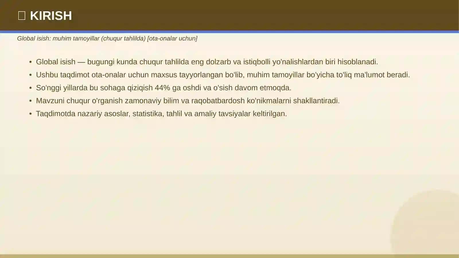 GLOBAL ISISH Muhim tamoyillar 3