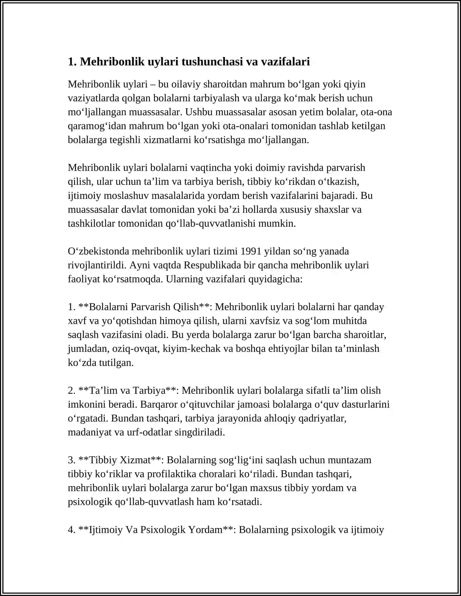 MEHRIBONLIK UYLARIDAGI IJTIMOIY PEDAGOGIK FAOLIYAT 3
