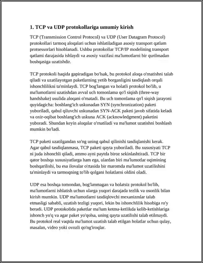 TCP VA UDP PROTOKOLLARI 3