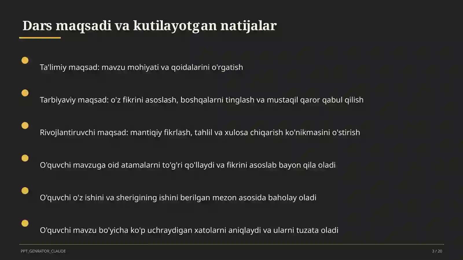 Tabiatshunoslik Dars Rejasi 3