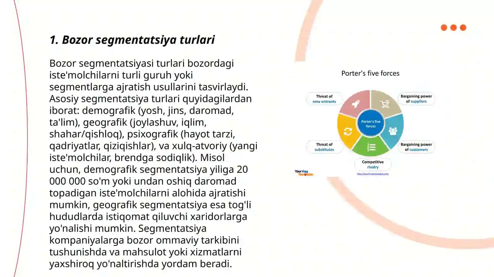 Bozor segmentatsiyasi vositasida ehtiyojlar tahlili 3