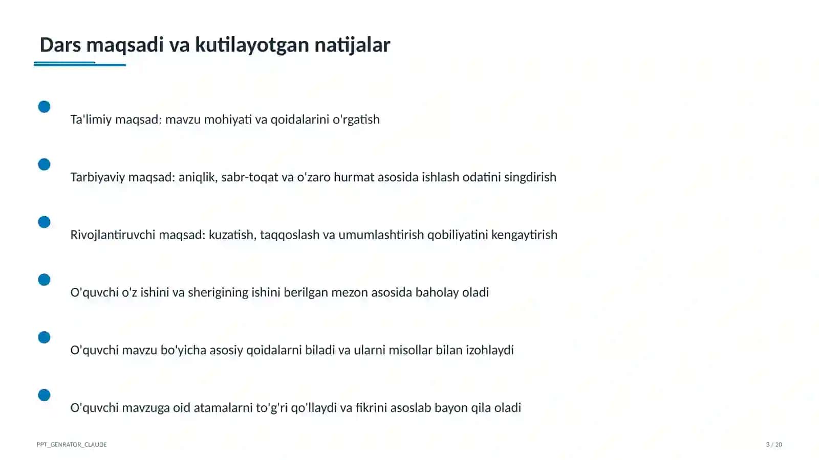 Belgi va harakat bildirgan so'zlar (2-sinf) 3