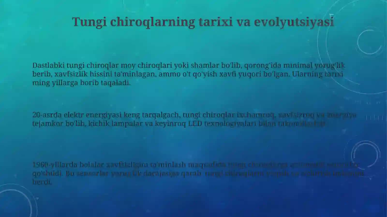 Tungi yoritkichlar 3