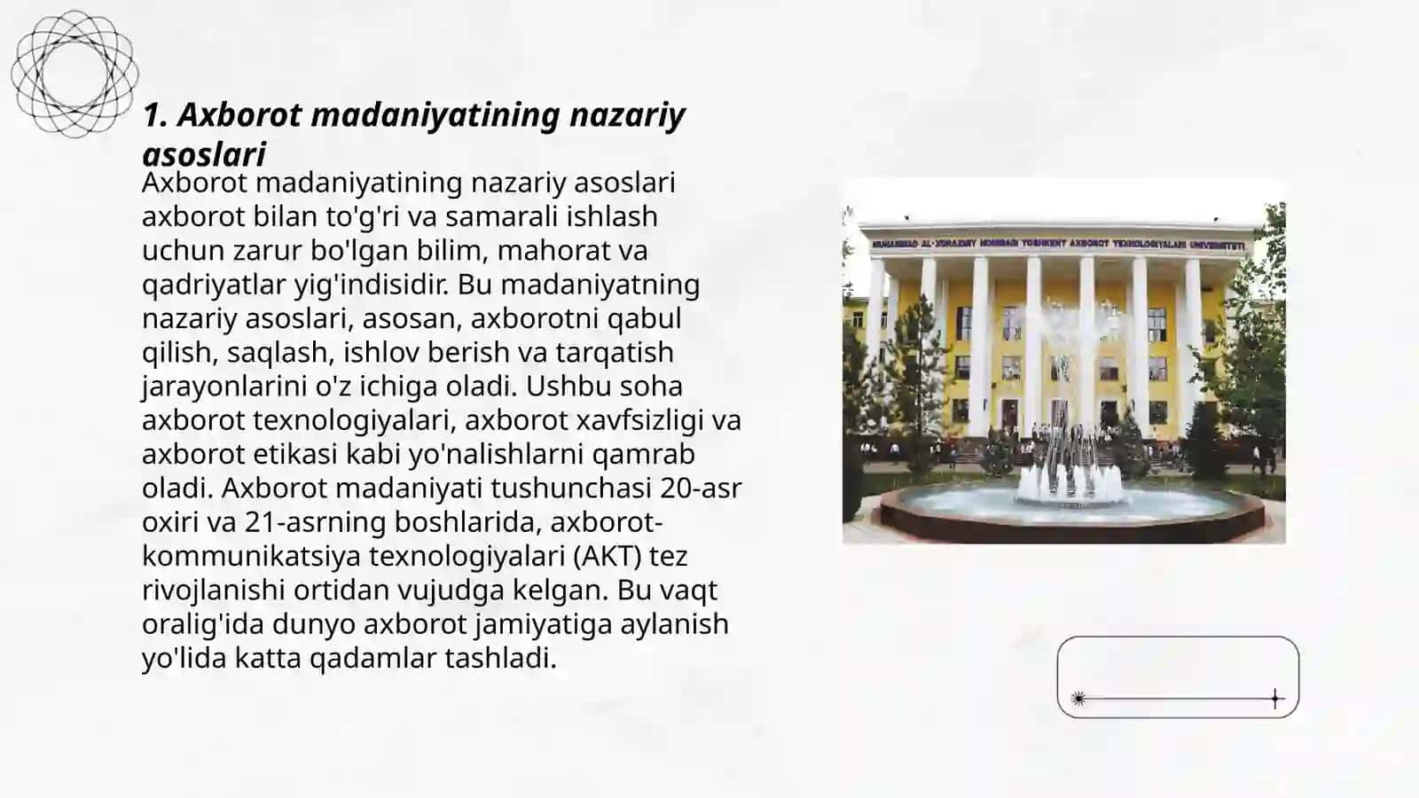 Axborot madaniyatining nazariy asoslari 3