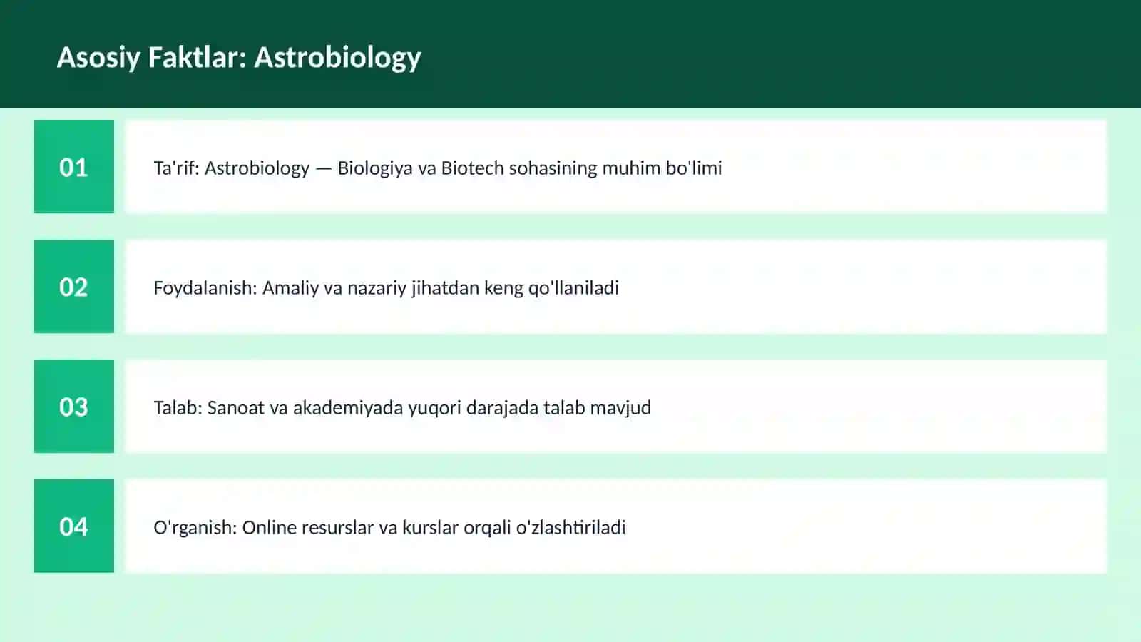 Astrobiology 3