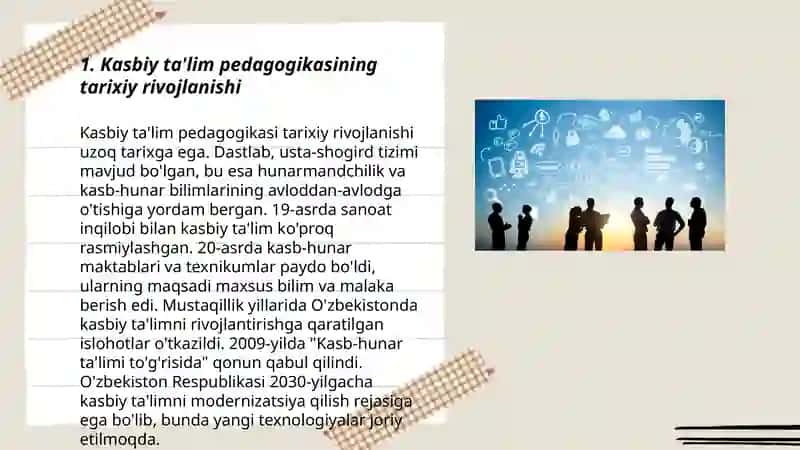 Kasbiy ta'lim pedagogikasining shakllanishi va rivojlanishi 3