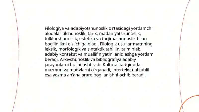Filologiya va adabiyotshunoslikning yordamchi sohalari 3