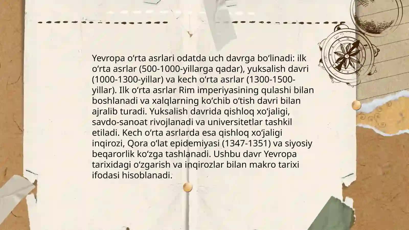 Oʻrta asrlar tarixini davrlashtirish 3