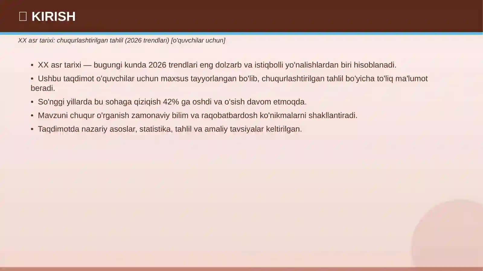 XX asr tarixi: chuqurlashtirilgan tahlil (2026 trendlari) 3