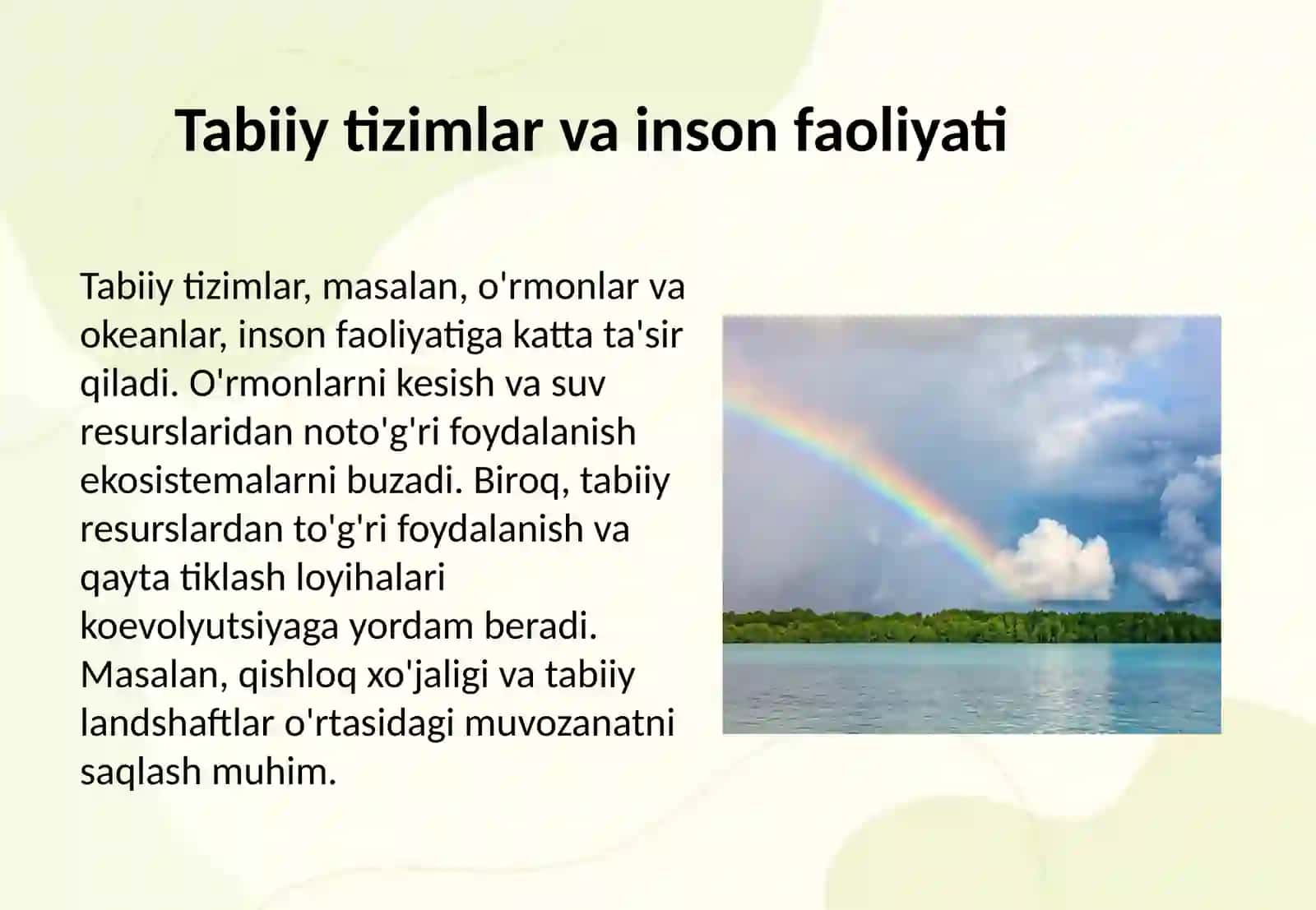 Koevolyutsiya va environmentalizm dialektikasi 3