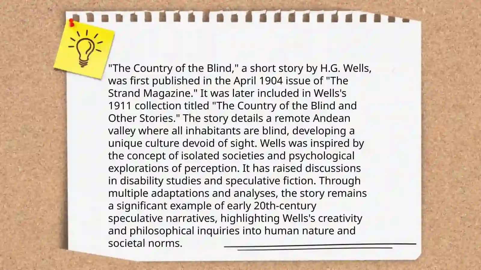 "The country of the blind" 3