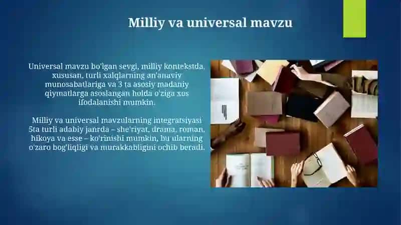 Adabiy mavzular va ularning qiyosiy talqini 3