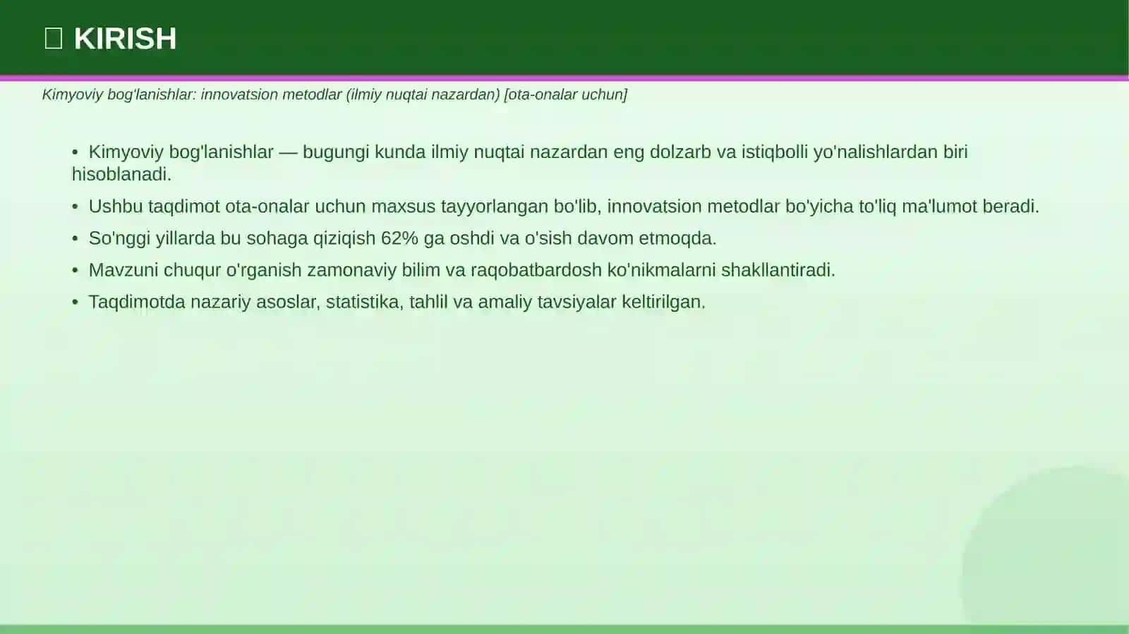 KIMYOVIY BOG'LANISHLAR Taqdimot 3
