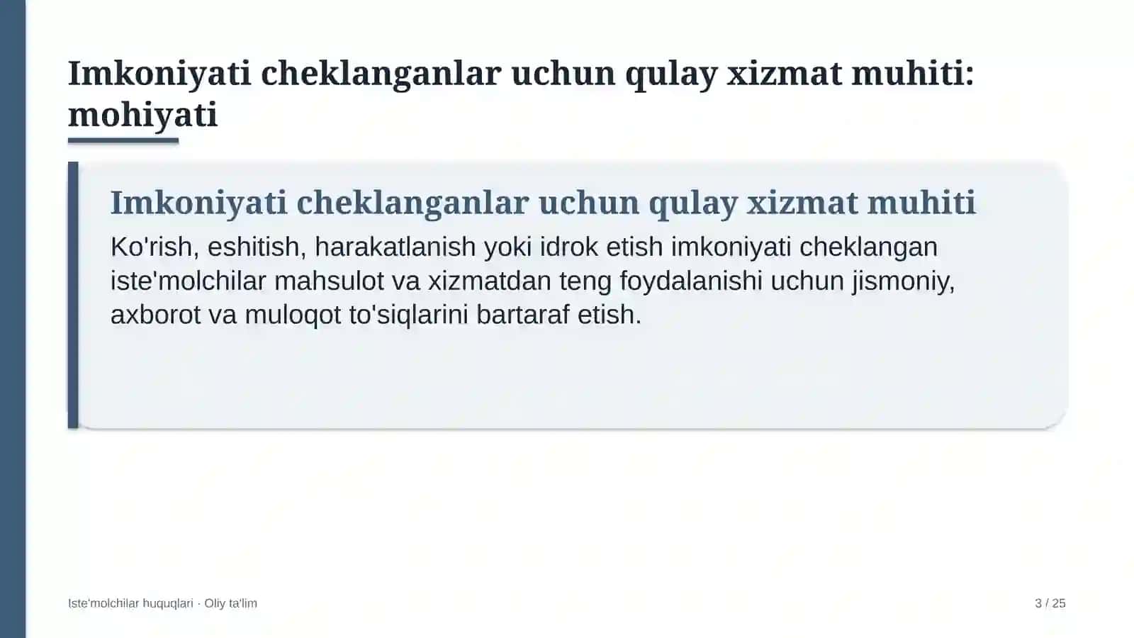 Limonchilikda imkoniyati cheklangan iste'molchilar uchun qulay xizmat muhitini yaratish 3