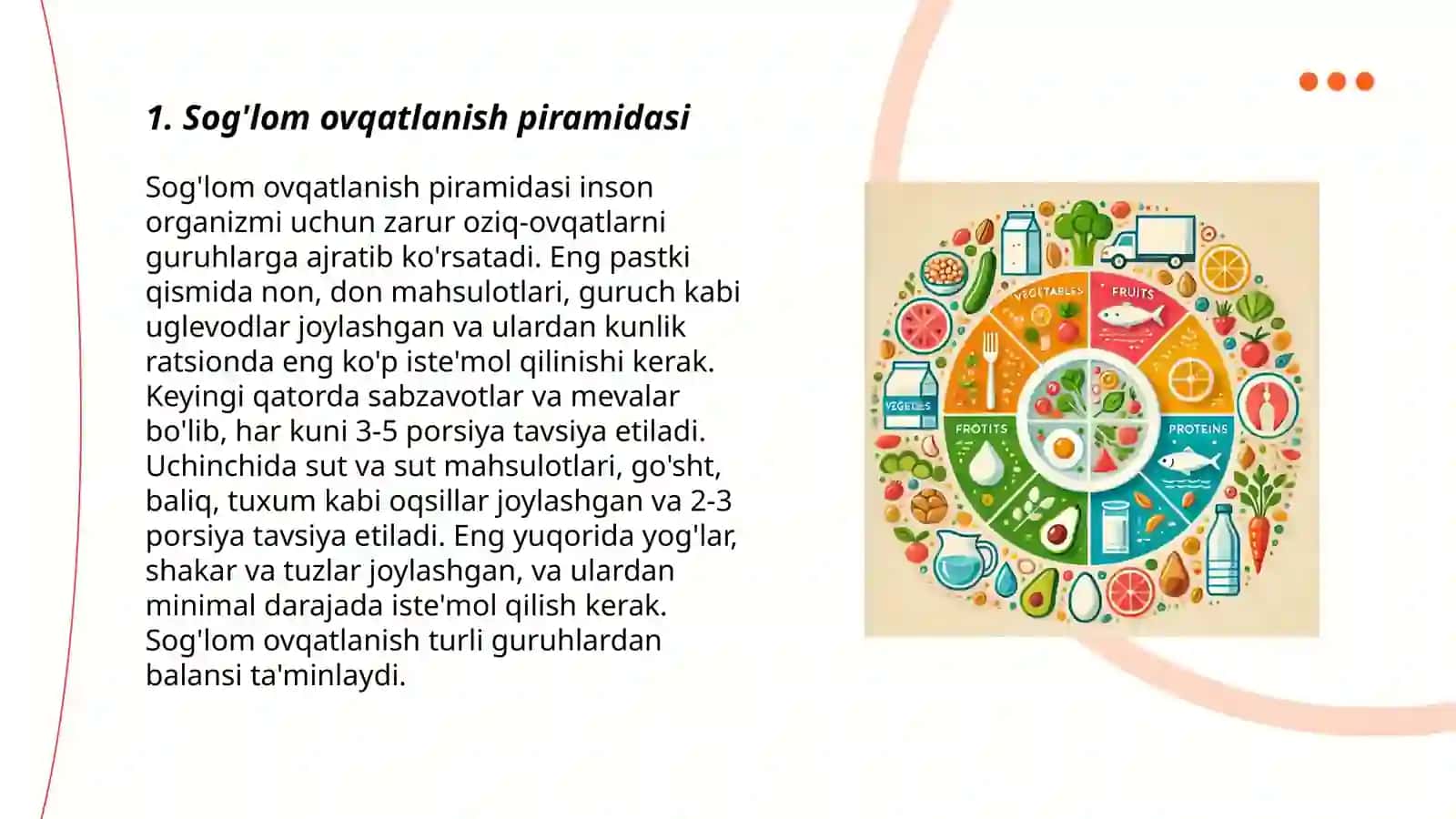 Sog'lom ovqatlanish piramidasi 3