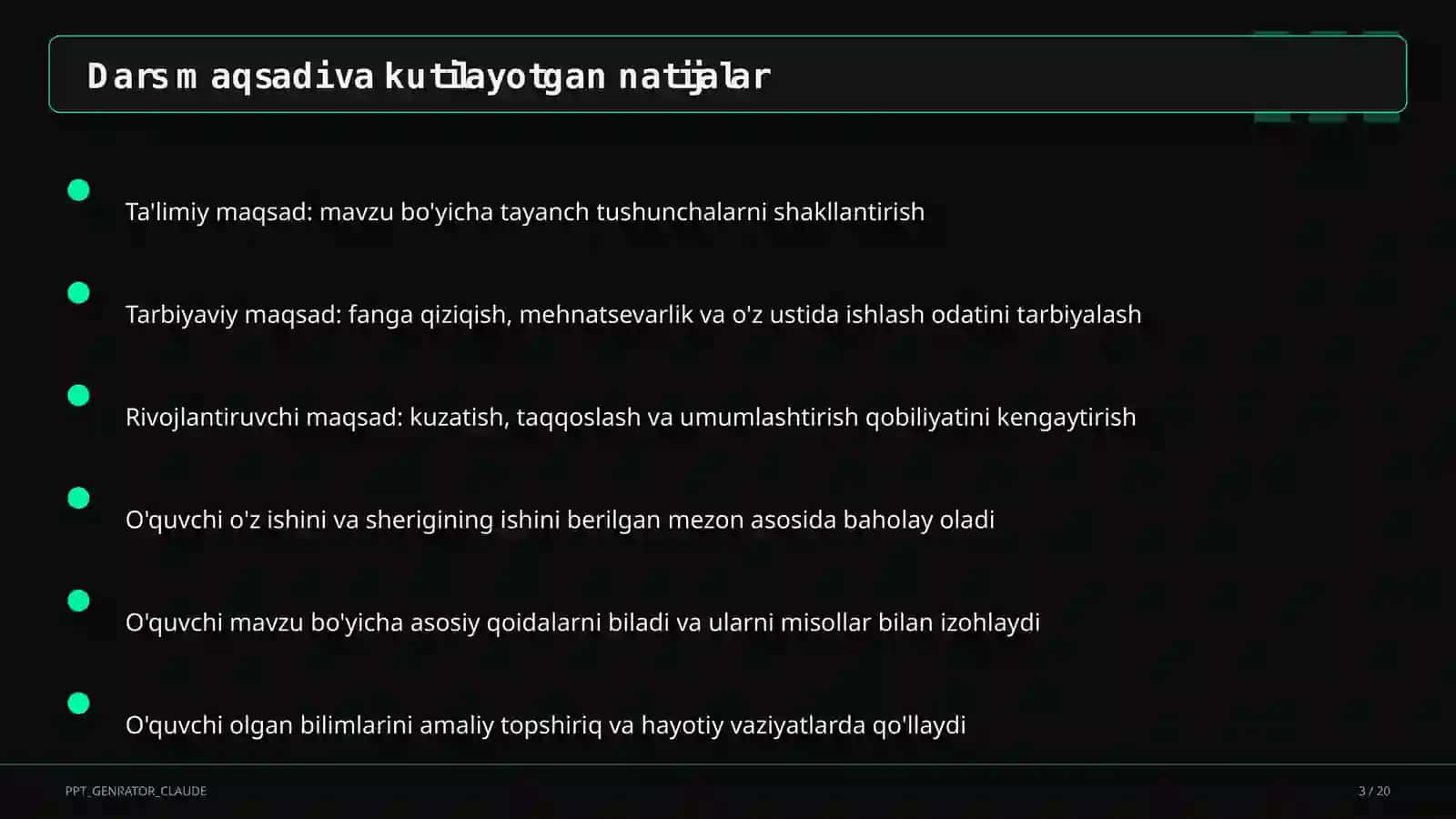 Xaritani o'qish va shartli belgilar (4-sinf) 3