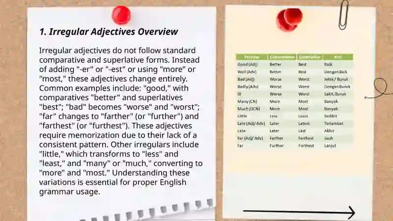 Irregular comparative and superlative adjectives 3