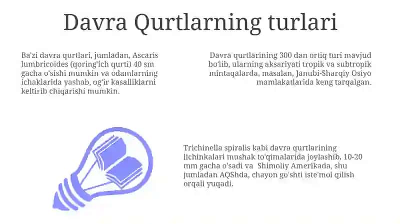 Davra Qurtlarning turlari 3
