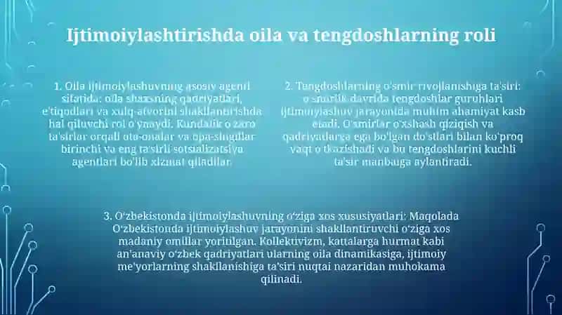 Yosh Davlarida Shaxs Ijtimoiylashuvining OʻZiga Xosligi 3