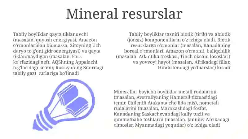 Tabiiy resurslar va ularning klassifikatsiyasi 3