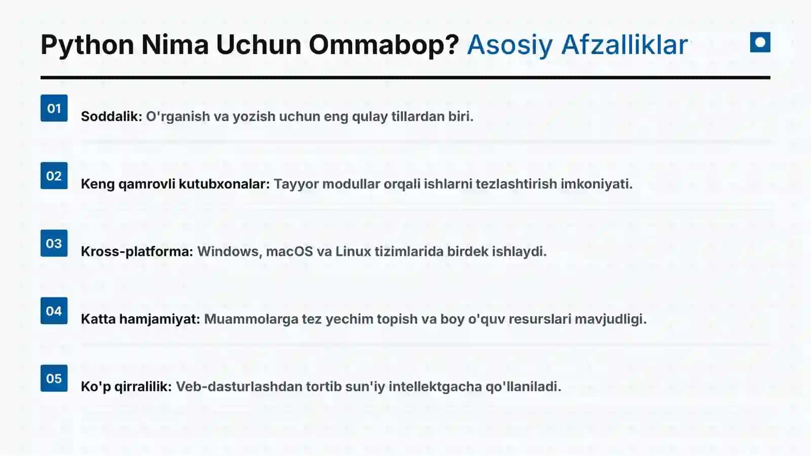 Python Dasturlash Tili 3