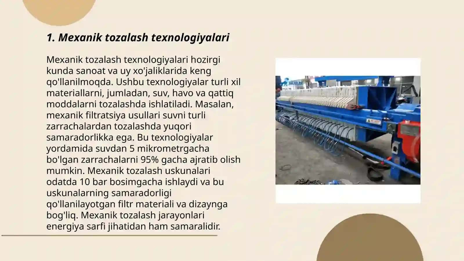 Ifloslangan suvlarni tozalash texnalogiyalari 3
