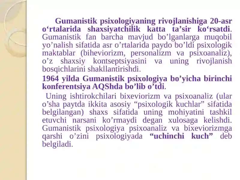 Gumanistik psixologiyada shaxs 3