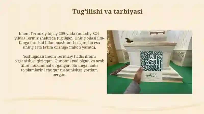 Imom at Termiziy hayoti 3