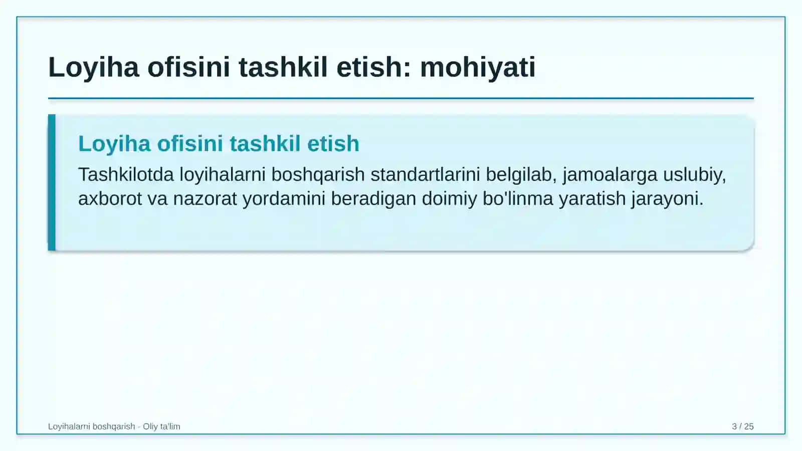 elektronika sanoatida loyiha ofisini tashkil etish 7984 3