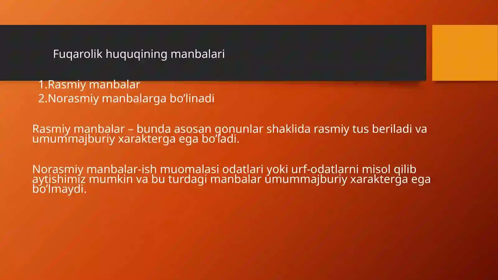 Manbalar va ularning turli xil manbalari 3