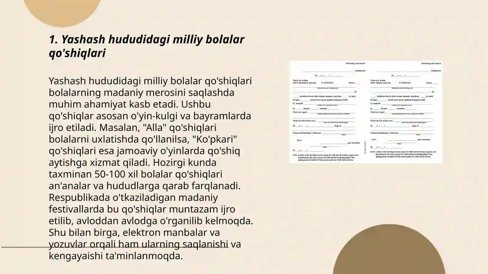 Bolalar qo'shiqlaridan namunalar yozish 3