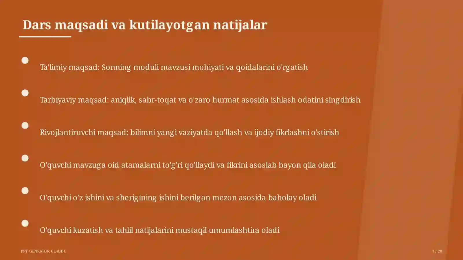 Sonning moduli (6-sinf) 3
