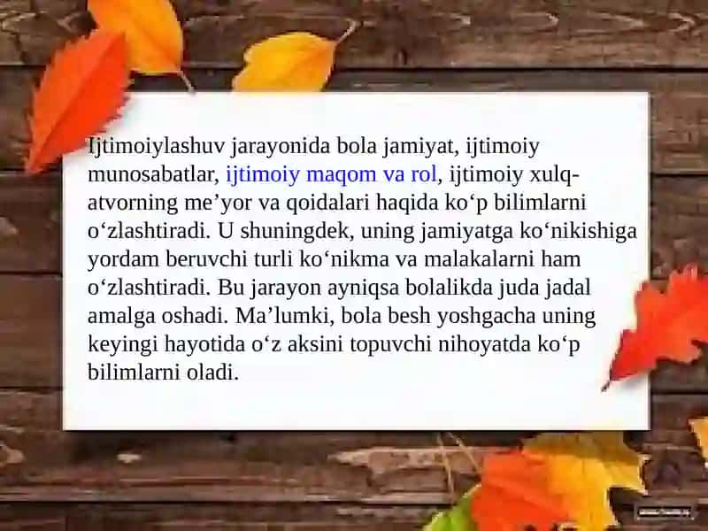 Ijtimoiylashuv jarayoni, vositalari 3