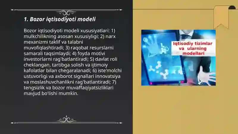 Iqtisodiy tizim modellari 3