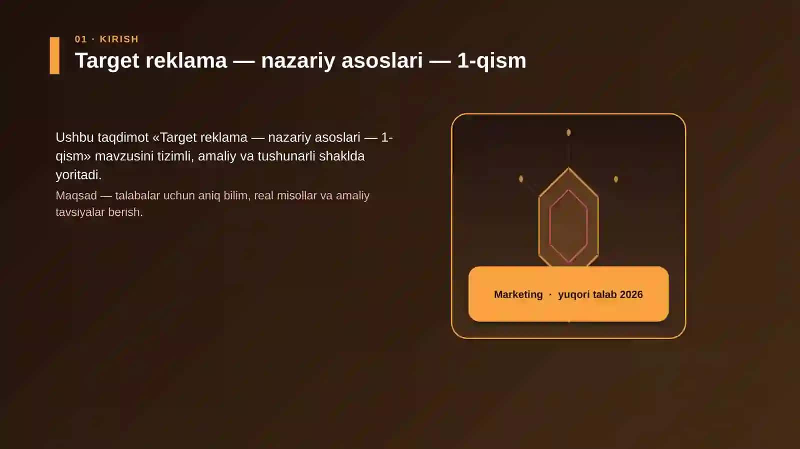 Target reklama — nazariy asoslari — 1-qism 3