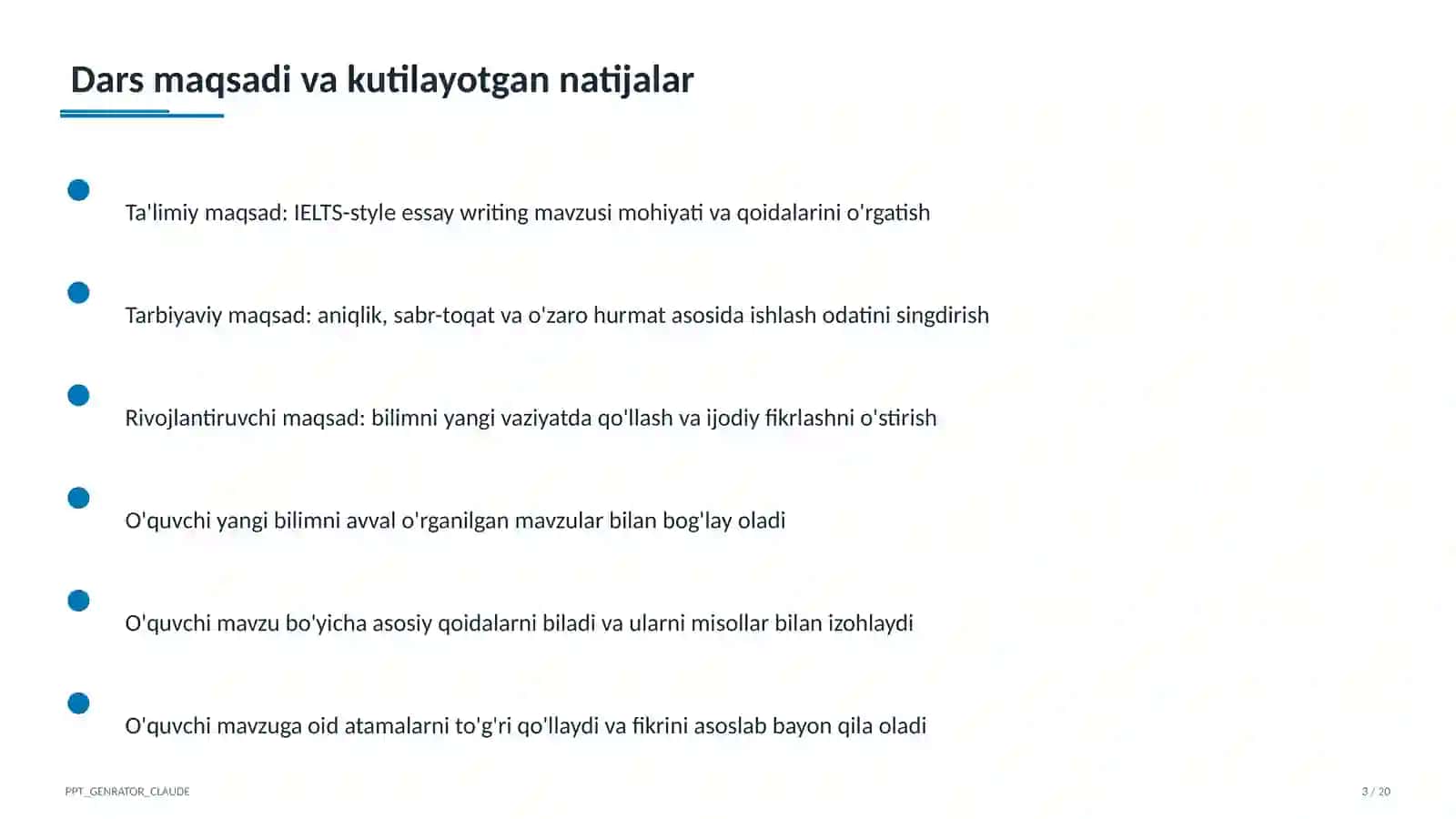 IELTS-style essay writing (11-sinf) 3