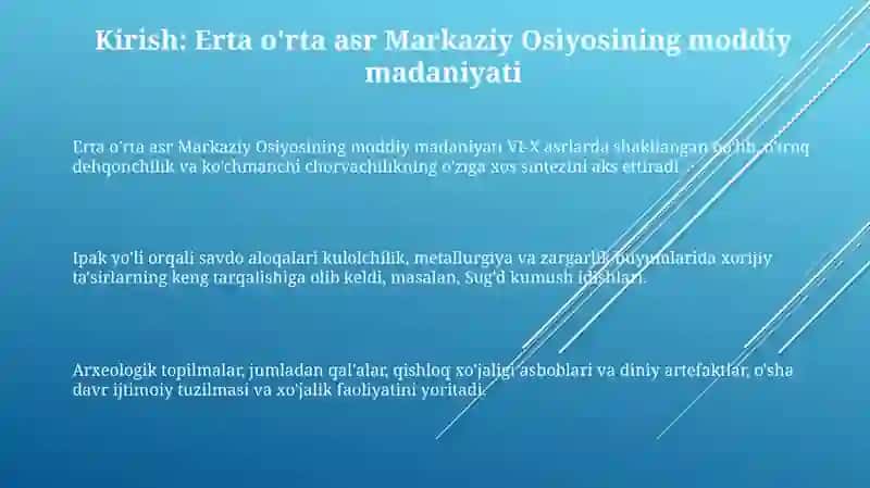 OʻrtaosiyoningilkOʻrtaasrlarmoddiymadaniyati 3